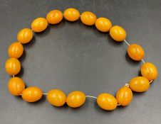 A honey amber necklace (190g)