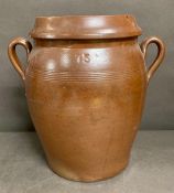 Fifteen litre French pottery butter urn
