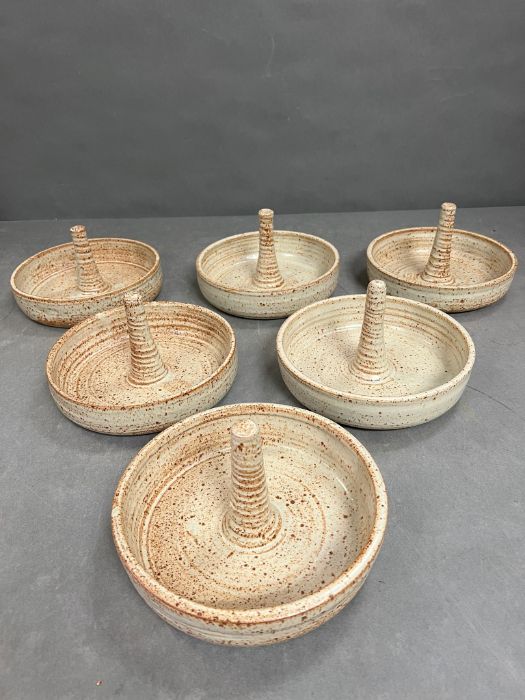 Six Studio Pottery roaster dishes for preparing whole chickens/ guinea fowl or small ducks