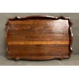 A mahogany tray 57cm x 38cm