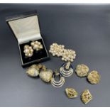 A selection of quality Vintage costume jewellery earrings