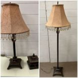 A standard light, table lamp and lidded pot