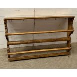 A pine wall hanging rack shelf (100cm x 65cm)