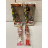 Four Spice Girl dolls, two boxed and two unboxed