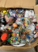 A large selection of vintage McDonalds happy meal toys and other gift toys
