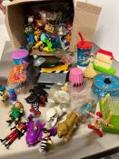 A selection of McDonalds happy meal toys
