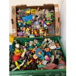 A large selection of McDonalds happy meal toys