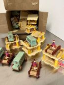 A selection of Flintstone toys