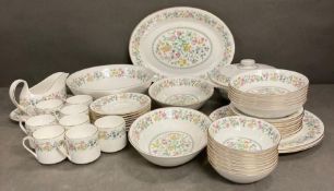 A part Royal Doulton "Spring Glory" dinner service