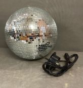 A glitter ball with rotation motor