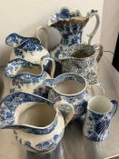 A selection of pitchers and wash jugs various ages and styles