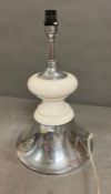 A Mid Century china and chrome table lamp