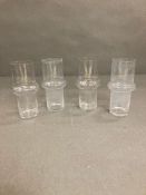 A set of four Mid Century glasses