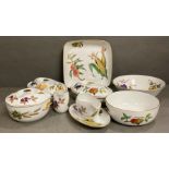 A selection of Royal Worcester Evesham pattern china