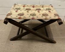 A folding oak stool