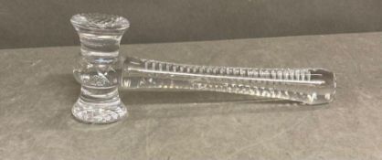 A Tudor lead crystal meat hammer