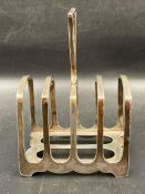 A silver toast rack by James Dixon & Sons Ltd, hallmarked for Sheffield 1901 (Approximate Total