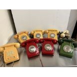 A selection of vintage Bakelite dial telephone