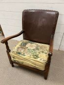 A Victorian low nursing chair