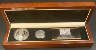 The London Mint Office The Diamond Jubilees of Two Queens 1897 & 2012 Silver Commemorative set,