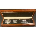 The London Mint Office The Diamond Jubilees of Two Queens 1897 & 2012 Silver Commemorative set,