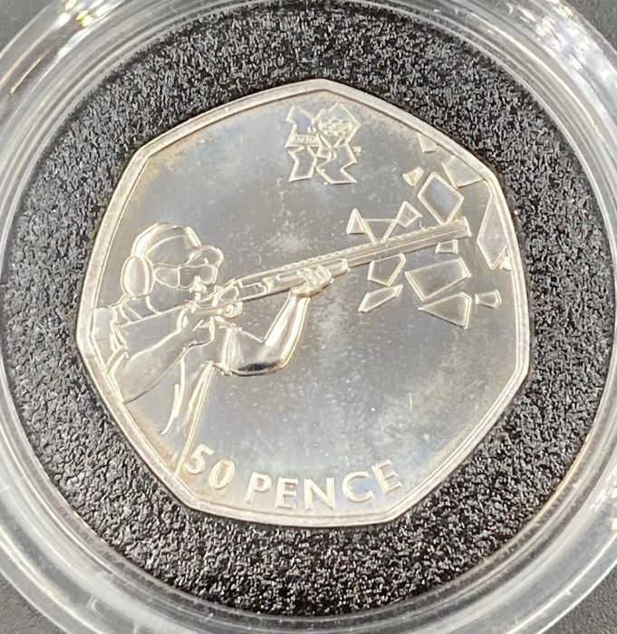 The Royal Mint London 2012 Sports Collection silver proof 50p coins 14 in total - Image 2 of 6