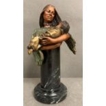 C A Pardell Legends native American mother and baby sculpture 729/2500