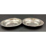 A pair of hallmarked silver pin dishes (Approximate Weight 120g)