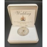 The Royal Mint The Royal Wedding Prince William and Catherine Middleton No 2828 £5 silver coin,