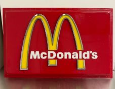 A Vintage McDonalds advertising sign 83cm x 53cm