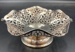 A pierced silver bowl by Roberts & Belk, hallmarked for Sheffield 1970 (Approximate Total Weight