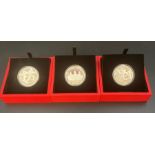 Three Countdown To Tokyo 1oz .999 Fine Silver Commemorative Coins From The Singapore Mint