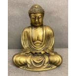 A Selection of five decorative Buddha figures to include leaning, laughing and praying Buddhas