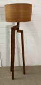 A teak tripod floor lamp a/f