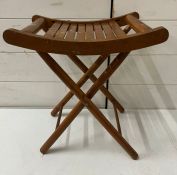 A folding wooden stools