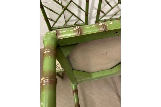 Five lacquered Chinese Chippendale style, faux bamboo chairs - Image 5 of 5