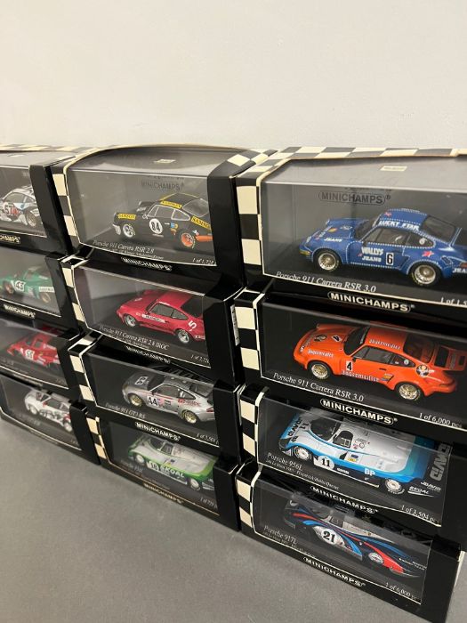 Twelve boxed Porsche rally cars by Minichamps, Daytona, Le Mans etc, various years - Image 2 of 4