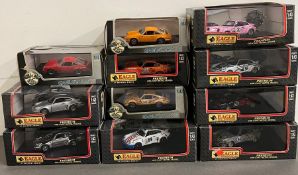 Eleven Eagle Collection Premium diecast model cars in team colours including Le Mans J M Racing