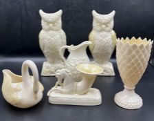 A selection of Belleek various ages and back stamps