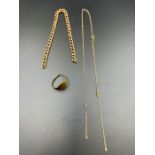 A selection of 9ct gold jewellery AF (Approximate Total Weight 8g)