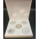 Forever The First Silver Sovereign coin set, five coins, boxed.