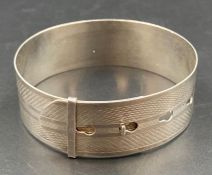A Charles Horner silver 1943 Chester, belt themed bracelet