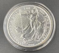 A 2015 1oz silver Britannia coin