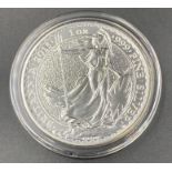 A 2015 1oz silver Britannia coin