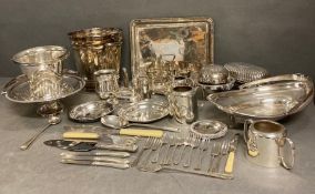 A large volume of quality silver plated and EPNS items to include ice bucket, muffin warmer,