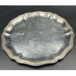 Motor Racing Interest: A Continental silver tray, inscribed Ehrengabe Des Schweiz Damen Auto Club