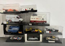 Ten service diecast vehicles and other models