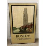 An Original London and North Eastern Vintage Railway Poster Advertising Boston, England.