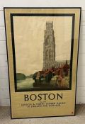 An Original London and North Eastern Vintage Railway Poster Advertising Boston, England.