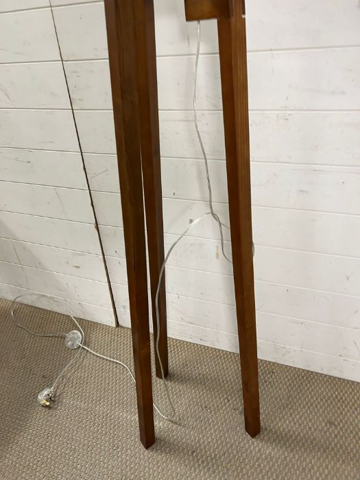 A teak tripod floor lamp a/f - Image 4 of 4